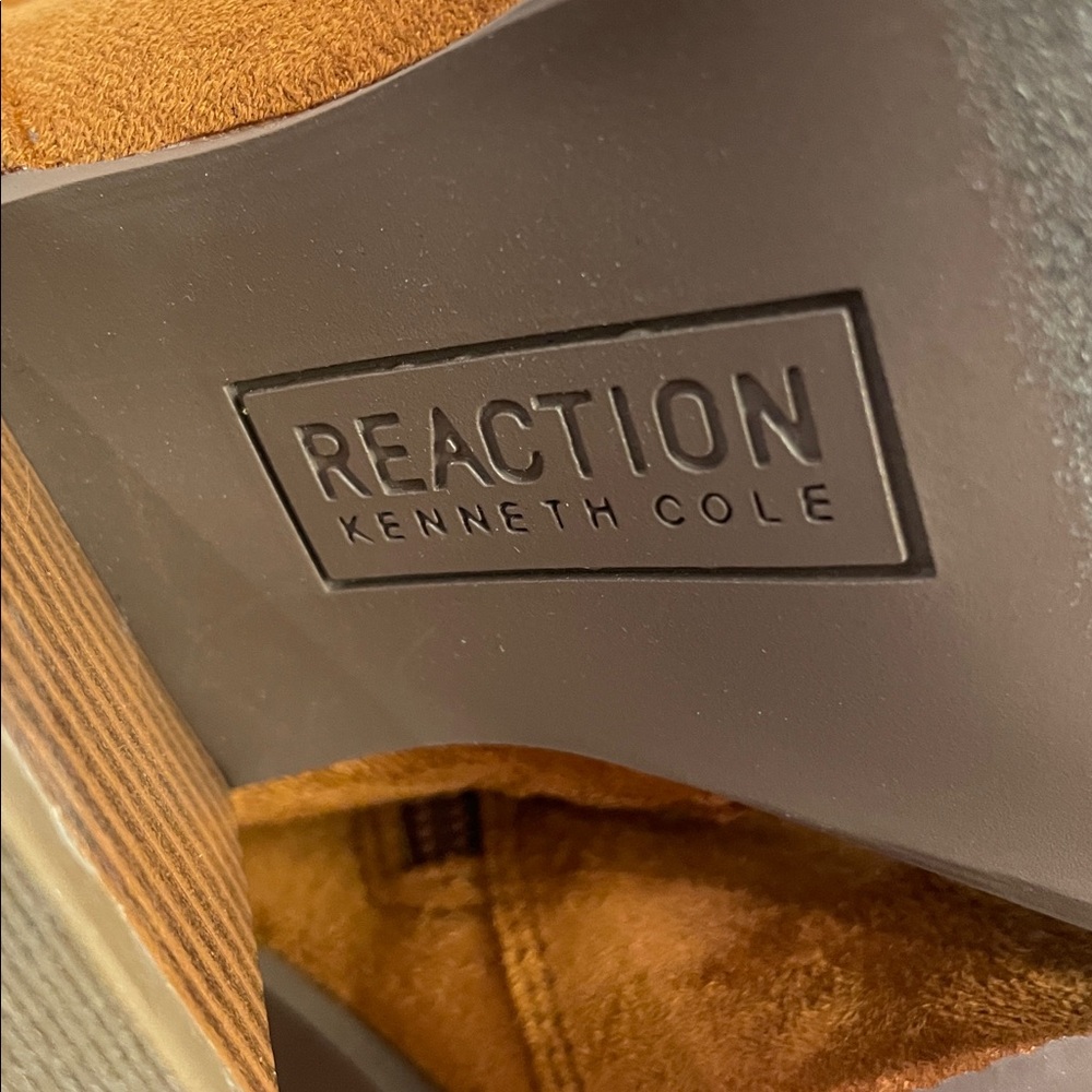 Reaction Kenneth Cole Sonia block Heeled Boots, Rust color size 5 NEW - Picture 6 of 6
